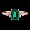 Emerald Radiance Moissanite ring