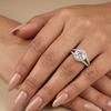 Celestial Halo Moissanite Ring in Sterling Silver