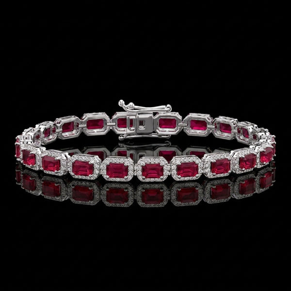 Ruby Halo Bracelet