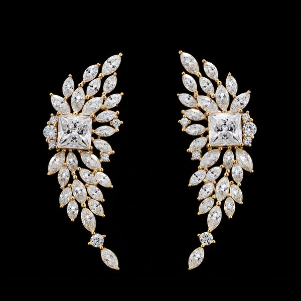 Marquise Leaf Ear Cuffs