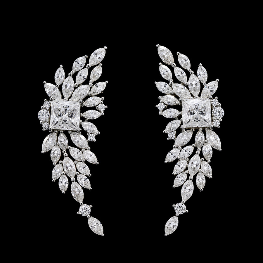 Marquise Leaf Ear Cuffs