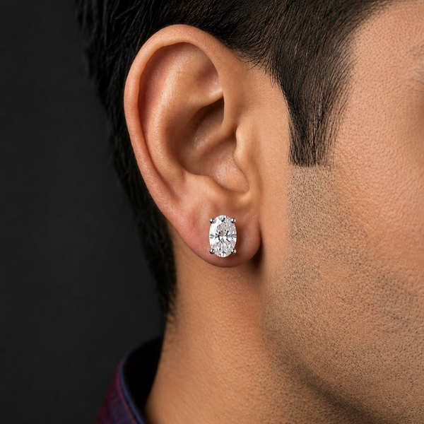 Oval Solitaire Stud