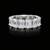 Emerald cut eternity band
