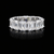 Emerald cut eternity band