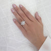 Curved Band & Solitaire Ring