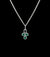 Emerald Trinity Halo Silver Pendant – Refined Elegance in Sterling Silver