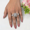 Celeste Geometry Moissanite Ring