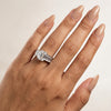 Emerald cut moissanite ring