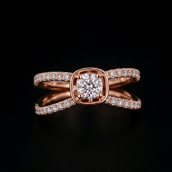 Cushion Split-Band Moissanite