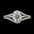 Celestial Bypass Halo Ring in Sterling Silver
