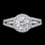Celestial Halo Moissanite Ring in Sterling Silver