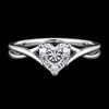 Celeste Heart-Cut Moissanite Silver Ring