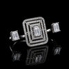 Celeste Geometry Moissanite Ring