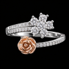 Eternal Bloom Diamond Ring with Rose Gold Accent