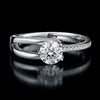 Elegant Rose Gold Solitaire Moissanite Diamond Ring