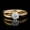 Elegant Rose Gold Solitaire Moissanite Diamond Ring