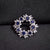 Blue Sapphire Flower Brooch