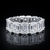 Emerald-Cut Diamond Eternity Ring in 925 Sterling Silver – Full Band Luxury Statement