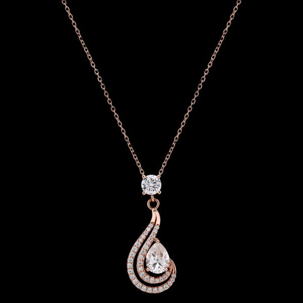 rose gold plated Tosca pendant earrings chain necklace