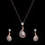 rose gold plated Tosca pendant earrings chain necklace