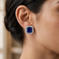 Blue Statement Stud