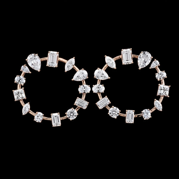 Fancy Shape Circle Hoops