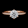 Celestia Sparkle Moissanite Solitaire Ring in Sterling Silver