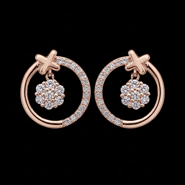 Floral Halo Circle Earrings