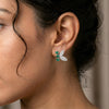 Emerald Butterfly Studs