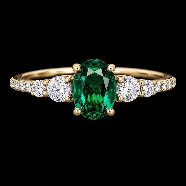Verdant Luxe Emerald Diamond Ring