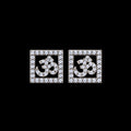 Om Square Studs