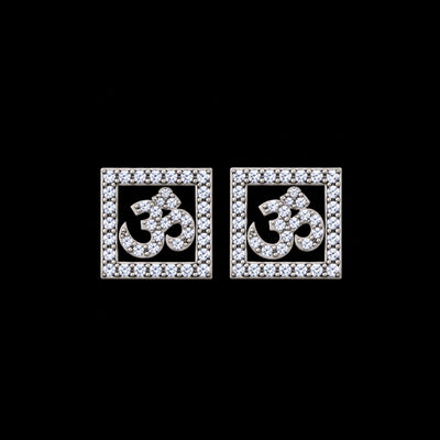 Om Square Studs