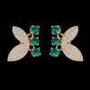 Emerald Butterfly Studs