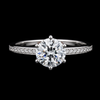 Celestia Sparkle Moissanite Solitaire Ring in Sterling Silver