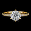 Celestia Sparkle Moissanite Solitaire Ring in Sterling Silver