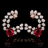 Ruby Vine Cuff Earrings