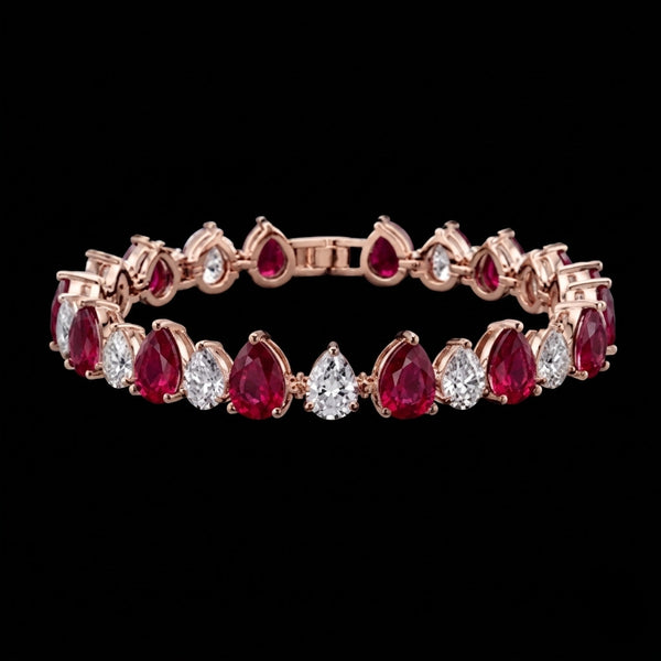 Ruby Drop Bracelet
