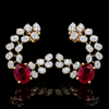Ruby Vine Cuff Earrings
