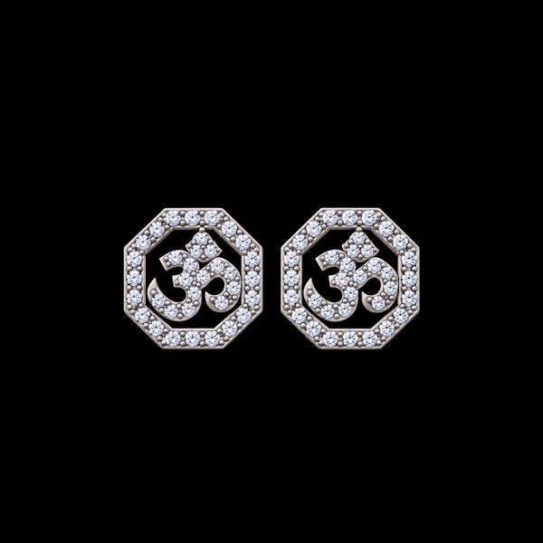 Om Octagon Studs