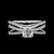 Luminous Cross-Band Ring – Hand-Cut Asscher Moissanite