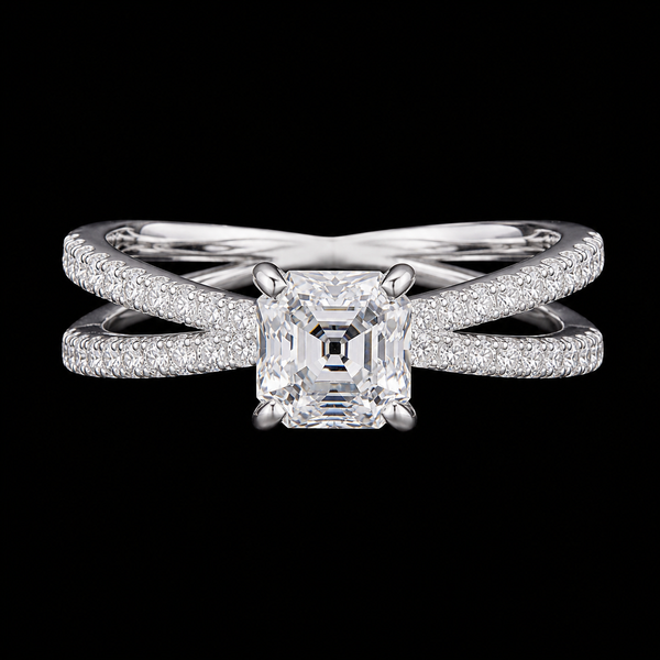 Radiant Elegance Moissanite Diamond Ring