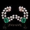 Emerald Vine Cuff Earrings