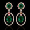 Emerald Halo Drop Earring