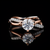 Elegant Twisted Band Rose Gold Diamond Ring for Women