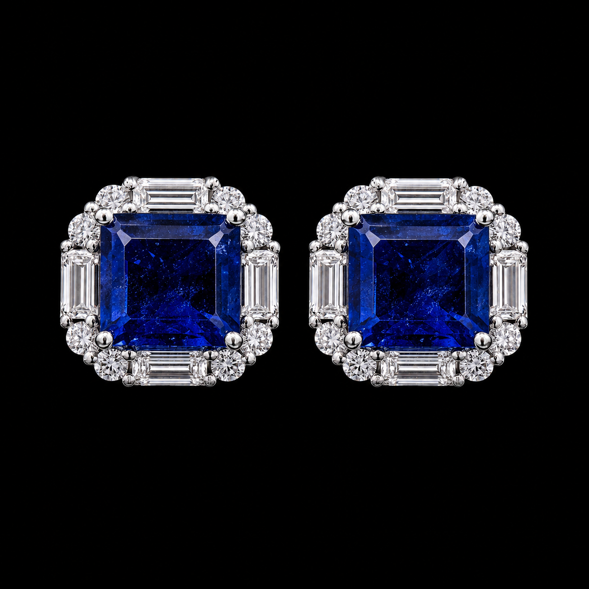 Blue Statement Stud