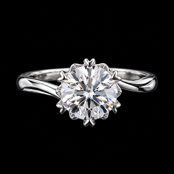 Celestia Crown Solitaire Ring