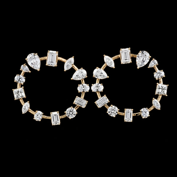 Fancy Shape Circle Hoops