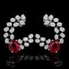 Ruby Vine Cuff Earrings