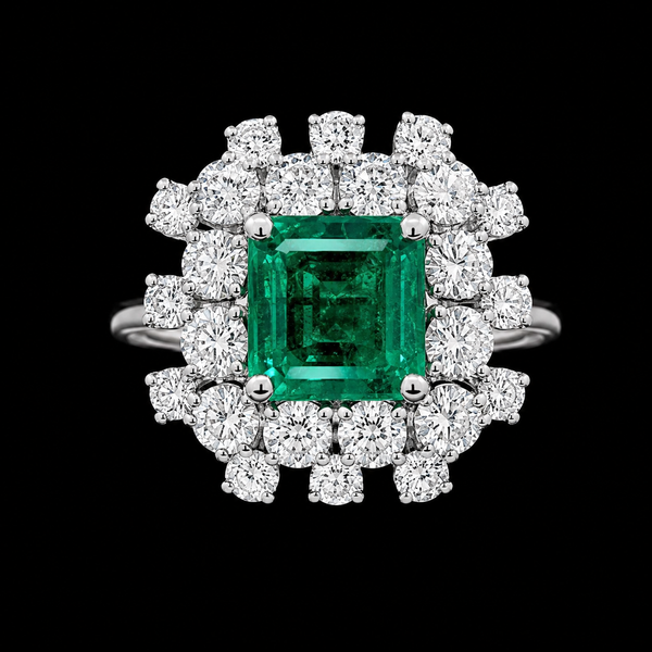 Emerald Crown Ring