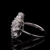 Radiant Floral Moissanite Diamond Statement Ring